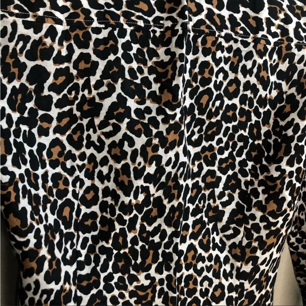 J.Crew leopard print button up shirt